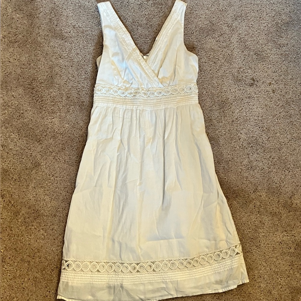 White tea length dress